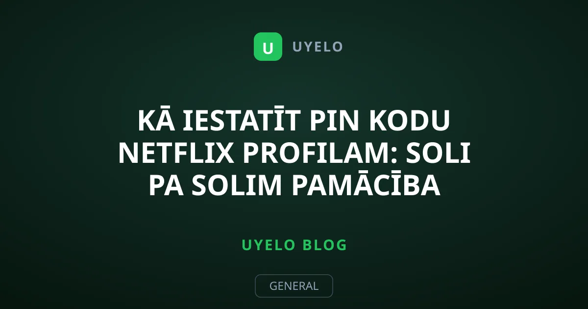 Kā iestatīt PIN kodu Netflix profilam: Soli pa solim pamācība